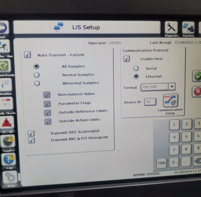 LIS Settings